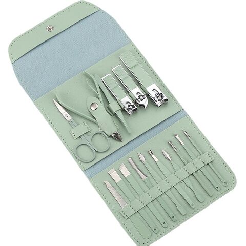 Professionelles Nagelknipser-Set für die Pediküre – 16-teiliges Nagelpflege-Set für Damen aus Edelstahl, ideal für Reisen oder Zuhause