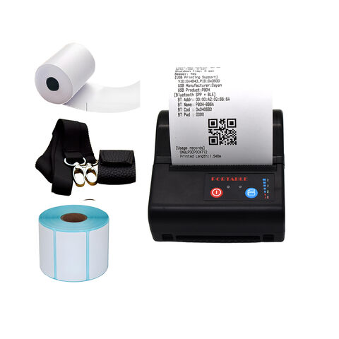 Tragbarer Mini-Quittungsdrucker mit Akku, 80-mm-Thermoetiketten-Barcodedrucker, unterstützt Mehrfachbreitendruck