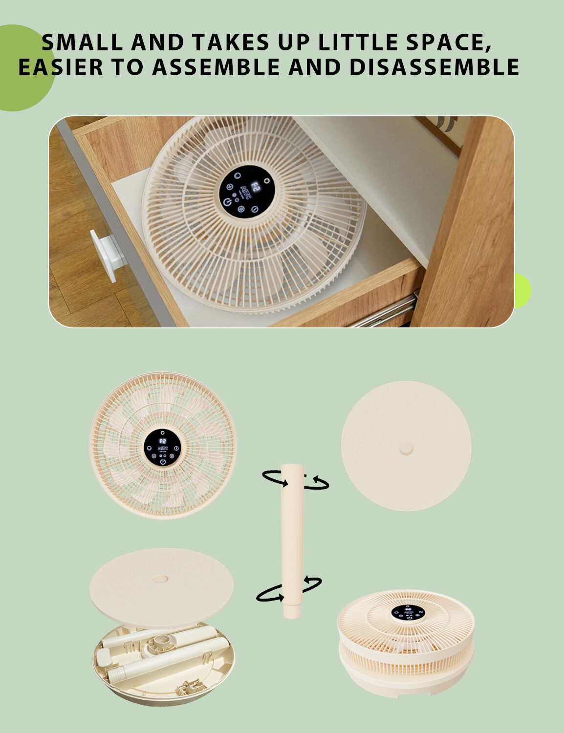 Aitc 2025 Innovation Smart Ai Cooling Fan Auto Human Tracking Gesture ...