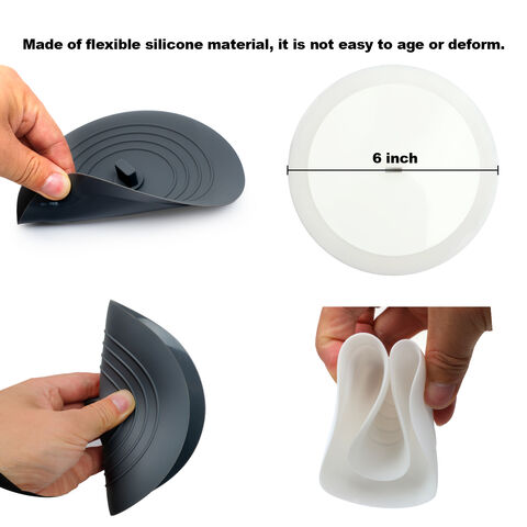 Food grade FDA grand rond silicone évier couvercle de vidange bouchon d'eau diamètre 15cmSilicone est flexible, respectueux de l'environnement, durab
