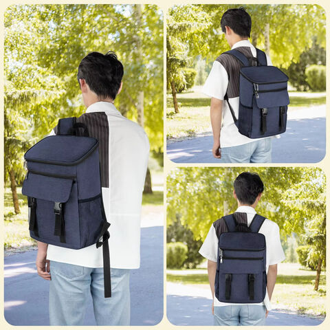 Tragbarer Outdoor-Rucksack, Multifunktionaler Picknick-Kühlrucksack, Isolierte Kühltasche, PEVA-Kühlrucksack