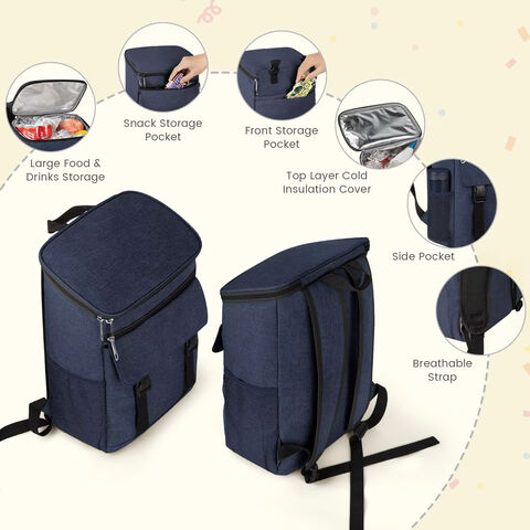 Tragbarer Outdoor-Rucksack, Multifunktionaler Picknick-Kühlrucksack, Isolierte Kühltasche, PEVA-Kühlrucksack