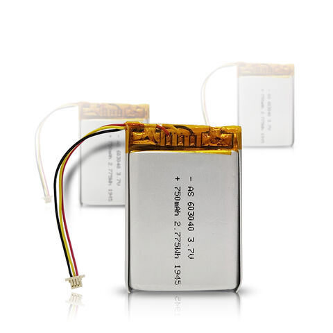 بطارية LiPo 3.7 فولت 603040 750 مللي أمبير عالية الجودة للبيع بالجملة مع شهادة UL1642/UL2054/CB/CE/CCC/UN38.3/WERCS - بطارية ليثيوم بوليمر 3.7 فولت