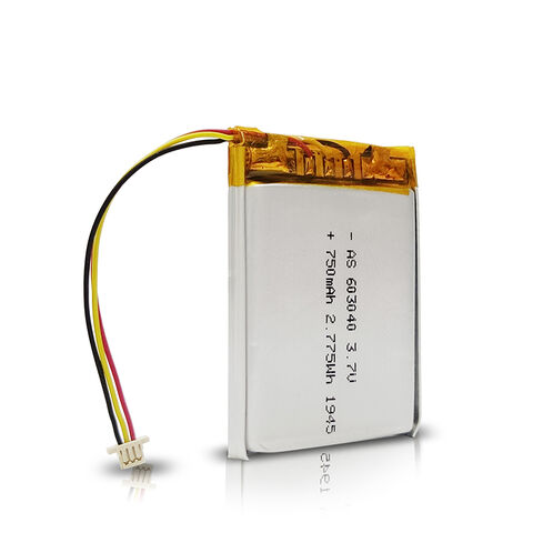 بطارية LiPo 3.7 فولت 603040 750 مللي أمبير عالية الجودة للبيع بالجملة مع شهادة UL1642/UL2054/CB/CE/CCC/UN38.3/WERCS - بطارية ليثيوم بوليمر 3.7 فولت