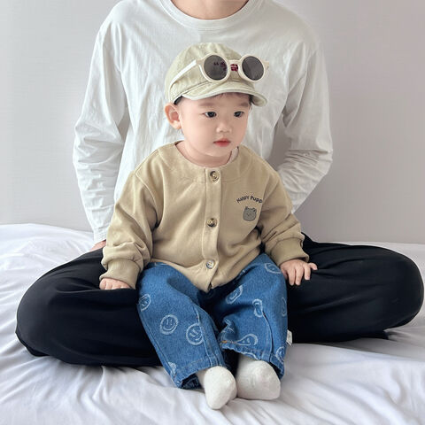 Nouveaux vêtements pour enfants, vestes décontractées et simples pour nourrissons et jeunes enfants, petits cardigans à la mode et polyvalents en gros