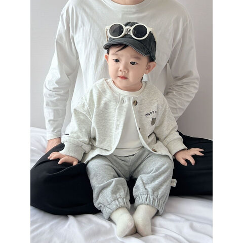 Nouveaux vêtements pour enfants, vestes décontractées et simples pour nourrissons et jeunes enfants, petits cardigans à la mode et polyvalents en gros
