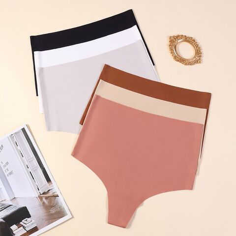 Culottes Sexy Taille Haute Femme Lingerie String Doux Sans Couture pour Vente en Gros