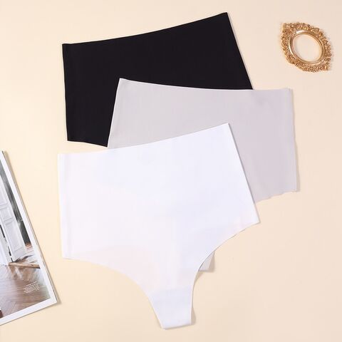 Culottes Sexy Taille Haute Femme Lingerie String Doux Sans Couture pour Vente en Gros