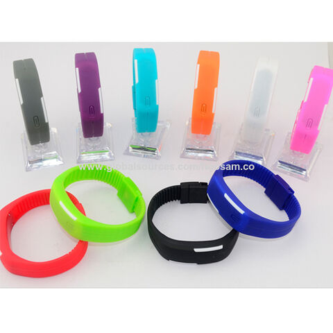 ساعة LED سيليكون، ساعة LED مقاومة للماء، ساعة LED بشاشة لمس