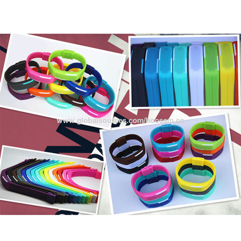 ساعة LED سيليكون، ساعة LED مقاومة للماء، ساعة LED بشاشة لمس