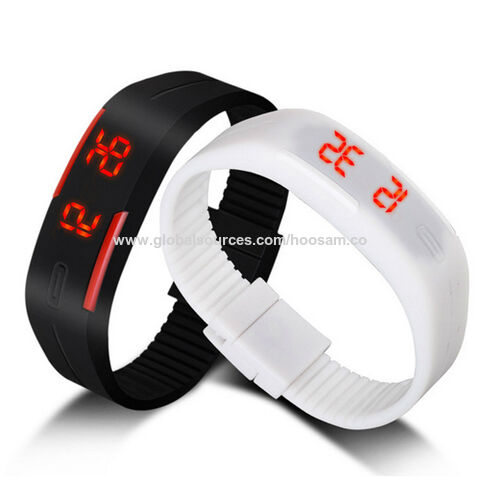 ساعة LED سيليكون، ساعة LED مقاومة للماء، ساعة LED بشاشة لمس