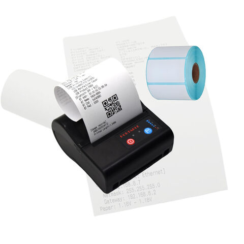 Tragbarer Mini-Quittungsdrucker mit Akku, 80-mm-Thermoetiketten-Barcodedrucker, unterstützt Mehrfachbreitendruck