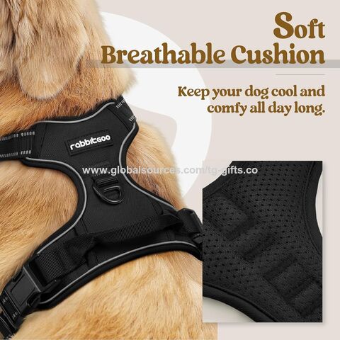 Harnais pour chien, anti-traction réglable, gilet pour animaux de compagnie d'extérieur avec bandes réfléchissantes 3M, tissu Oxford, gilet pour chien