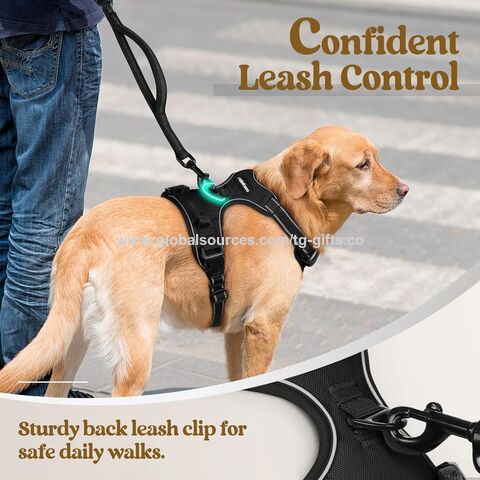 Harnais pour chien, anti-traction réglable, gilet pour animaux de compagnie d'extérieur avec bandes réfléchissantes 3M, tissu Oxford, gilet pour chien
