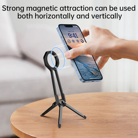 Support de téléphone portable magnétique à boucle à ressort haute résistance pour diffusion en direct