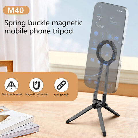 Support de téléphone portable magnétique à boucle à ressort haute résistance pour diffusion en direct