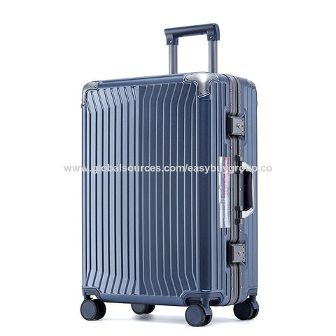 Smart luggage Three-piece zippered suitcase, 20-inch carry-on aluminum-framed trolley suitcase, travel code suitcase