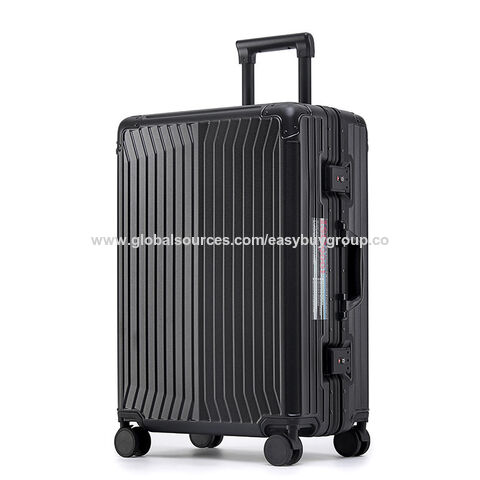 Smart luggage Three-piece zippered suitcase, 20-inch carry-on aluminum-framed trolley suitcase, travel code suitcase