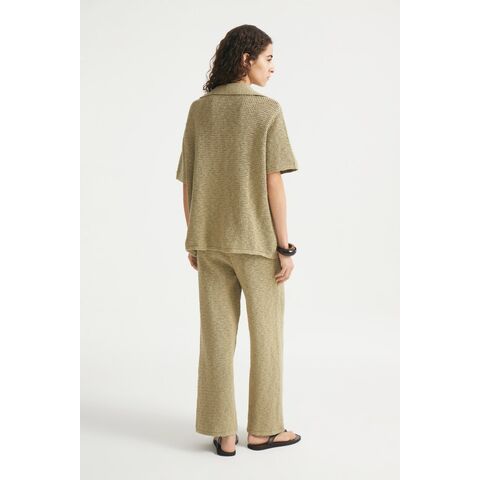 Ensemble de jogging personnalisé en gros, T-shirt ample à manches courtes et col en V profond avec pantalon ample pour tenue décontractée