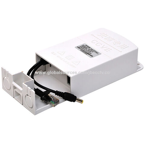 Divisor PoE à Prova de Intempéries 1CH 10/100Mpbs 15.4-24W DC 44V-57V Entrada DC 12V 2A Saída IEEE802.3AF/AT - Para Câmeras IP e Dispositivos de Rede