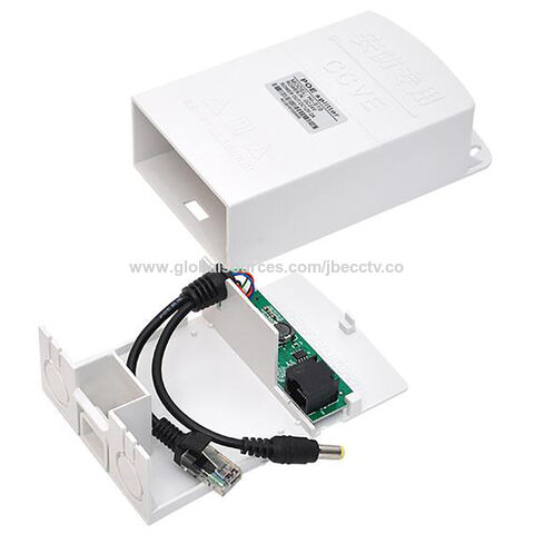 Divisor PoE à Prova de Intempéries 1CH 10/100Mpbs 15.4-24W DC 44V-57V Entrada DC 12V 2A Saída IEEE802.3AF/AT - Para Câmeras IP e Dispositivos de Rede