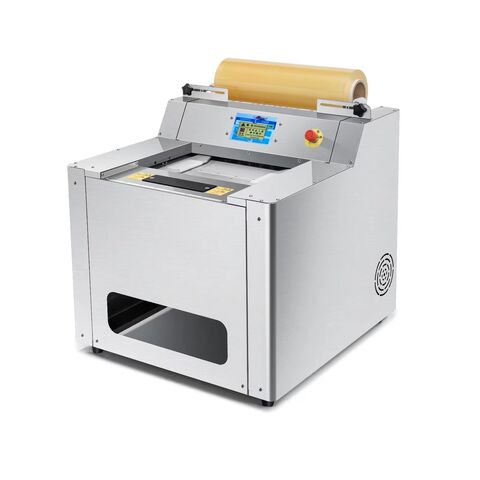 Mesin Pengemas Tray Film Perekat Peregangan PE PO PVC Otomatis Super X
