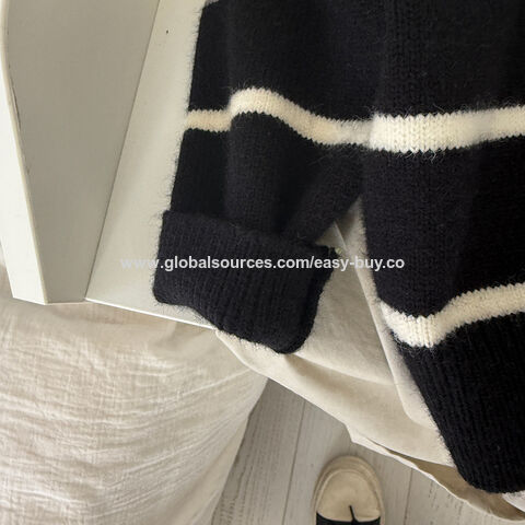 Strickjacke für Jungen, Kinder-Strickjacke im koreanischen Stil, gestreifter Frühlingspullover