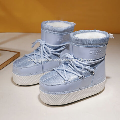 Botas de invierno para niños, cálidas y de forro polar, botas de nieve, botas cortas impermeables de tela de plumón para hombres y mujeres