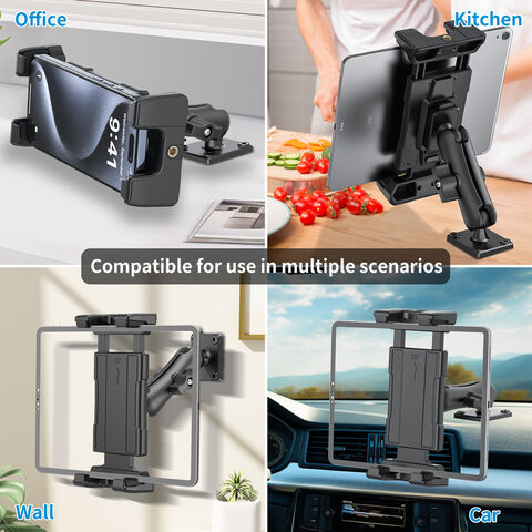 Soporte para Tablet de Alta Resistencia para Camión y Vehículo con Base de Taladro, Soporte para Tablet para Camión para Tablets de 4.7"-12.9" para Montaje de iPad en Camión