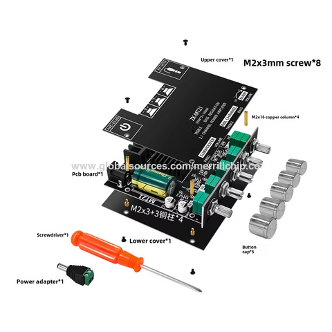 ZK-MT21 2.1 Bluetooth Digital Power Amplifier Module 50W*2 + 100W Subwoofer High Low Tone Communication Networking