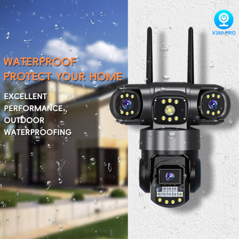 Cámaras de Seguridad Inalámbricas para Exteriores con Visión Nocturna y Ángulo Amplio de 360° - Cámara de Red Exterior 4G para Vigilancia del Hogar