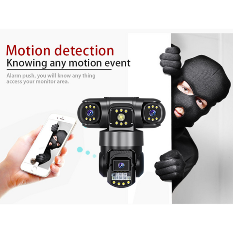 Cámaras de Seguridad Inalámbricas para Exteriores con Visión Nocturna y Ángulo Amplio de 360° - Cámara de Red Exterior 4G para Vigilancia del Hogar