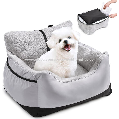 Siège de Transport pour Animaux de Compagnie, Lit de Voyage Extérieur Portable, Siège Rehausseur avec Poignée pour Chien et Chat