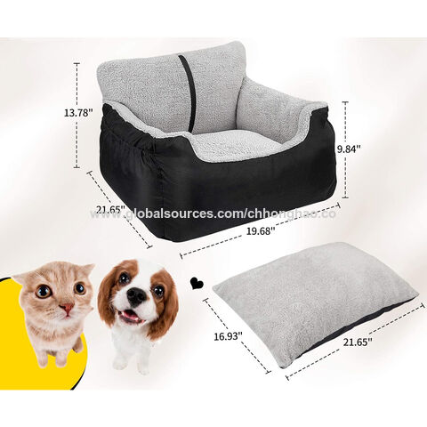 Siège de Transport pour Animaux de Compagnie, Lit de Voyage Extérieur Portable, Siège Rehausseur avec Poignée pour Chien et Chat