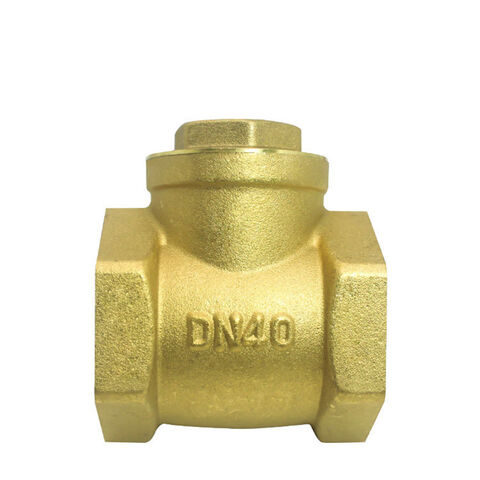 Válvula de Retención Oscilante Horizontal de Latón HPb59 DN-40 para Fontanería Industrial
