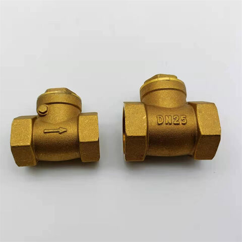 Válvula de Retención Oscilante Horizontal de Latón HPb59 DN-40 para Fontanería Industrial