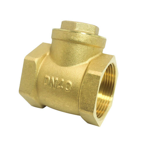 Válvula de Retención Oscilante Horizontal de Latón HPb59 DN-40 para Fontanería Industrial