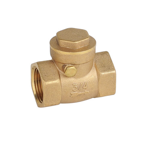 Válvula de Retención Oscilante Horizontal de Latón HPb59 DN-40 para Fontanería Industrial