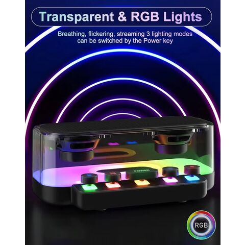 Kabelloser BT 5.0 Party Lautsprecher HD Bass Boost Wasserdicht 24H Wiedergabezeit Tragbarer Desktop Subwoofer für Outdoor/Indoor Veranstaltungen