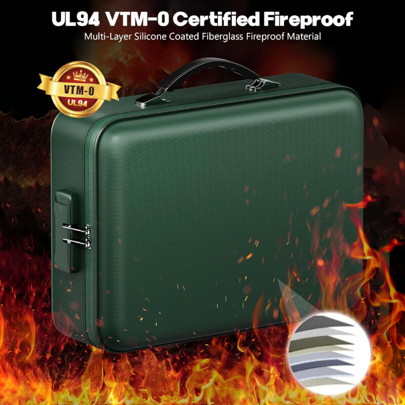 Waterproof And Fire-resistant Storage Zipper Bag Fireproof Document ...
