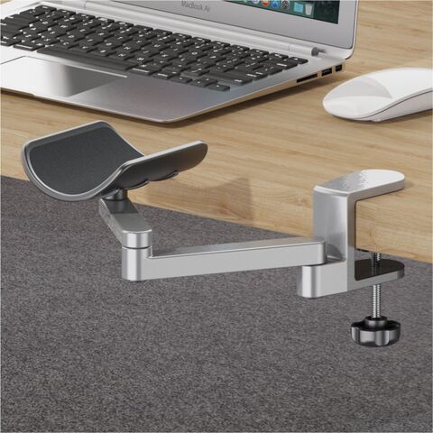 Support de bras en alliage d'aluminium, tapis de souris ergonomique, support de main, repose-bras, support de bras, support de bras, extension de bureau, repose-coude