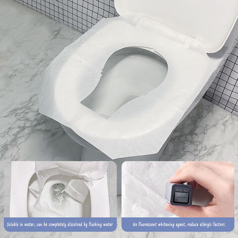Hypoallergene, ultra-dünne Toilettensitzauflagen aus Papier zum Einmalgebrauch in Krankenhausqualität