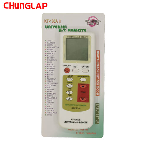 CHUNGLAP | جهاز تحكم عن بعد عالمي لمكيف الهواء KT-100A II للاستخدام مع مكيفات ZONSIN