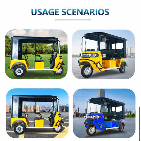 Händlerpreis 2025 Elektrisches Dreirad Geschlossene Tuk-Tuk Auto Rikscha Service 1800kW Motor Kulturelle Erlebnisse