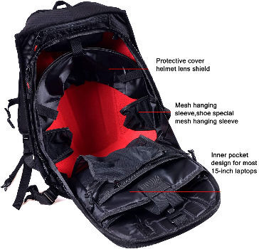 Motorcycle Backpack Hard Shell Turtle Bags Waterproof Large