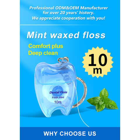Fil Dentaire Gonflant à l'Eau de Haute Qualité en Nylon pour le Nettoyage des Dents et l'Hygiène Bucco-Dentaire avec Menthe Personnalisée - Fabricant