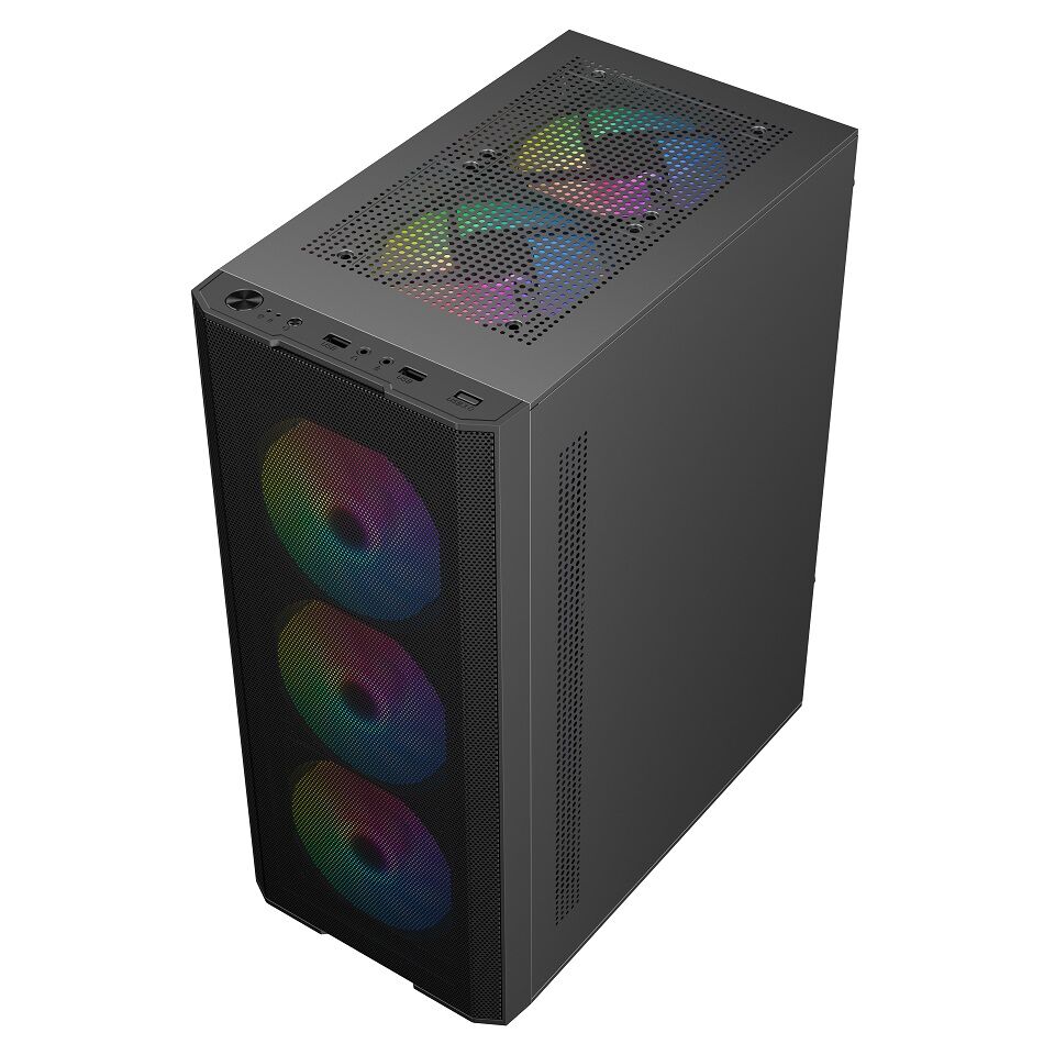 Ruix Mesh-2(black) Atx Gaming Case Mesh Front Panel High Airflow ...