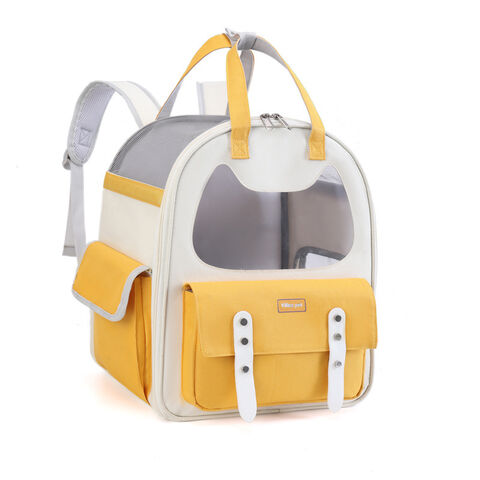 Bolsa portátil transpirable para gatos de fábrica, tela Oxford resistente a los arañazos, bolsa para mascotas para exteriores, mochila plegable para mascotas, venta al por mayor en stock
