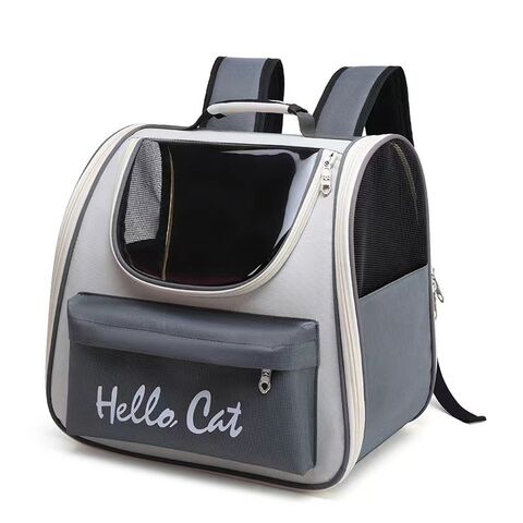 Bolsa portátil transpirable para gatos de fábrica, tela Oxford resistente a los arañazos, bolsa para mascotas para exteriores, mochila plegable para mascotas, venta al por mayor en stock
