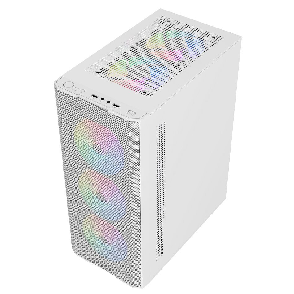 Buy China Wholesale Ruix Mesh-2(white) Atx Gaming Case For Pc ...
